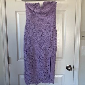 NWT ASTR Strapless Midi Dress